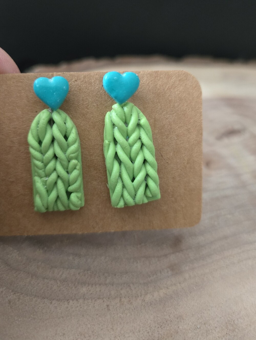 083 New Handmade Polymer clay earrings - stainless steel studs